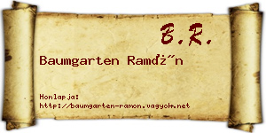 Baumgarten Ramón névjegykártya